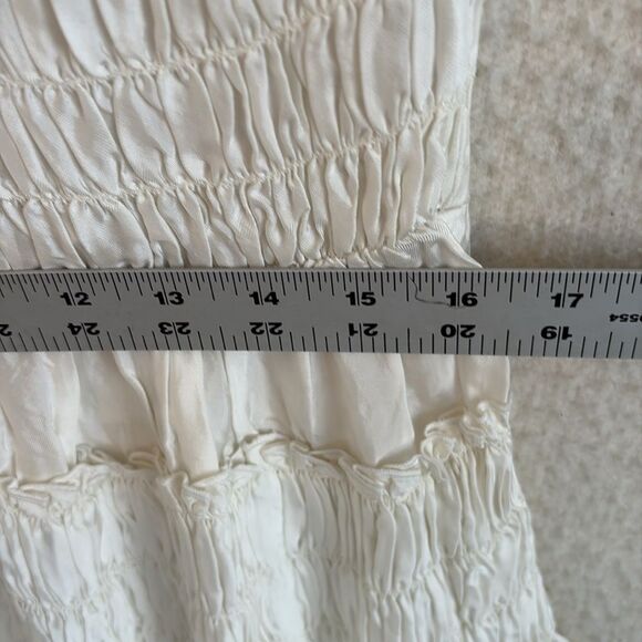 J Crew Maude dress in drapey viscose twill Womens Large Ivory White - Picture 9 of 10